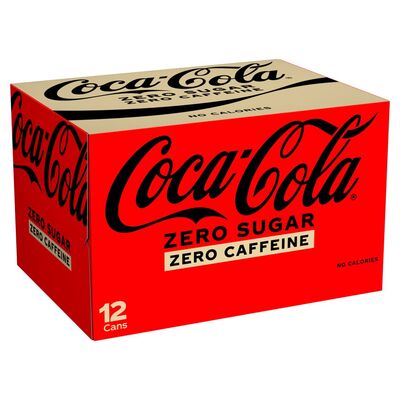Coca Cola Zero Sugar Zero Caffeine Can Pack 12 x 330ml