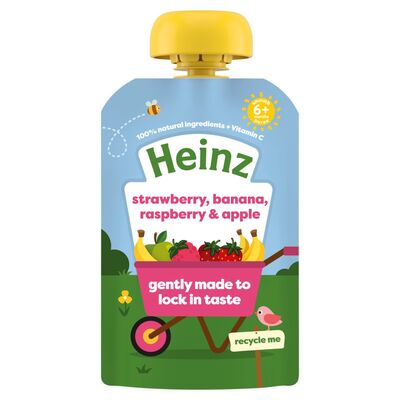 Heinz By Nature Strawberry. Banana. Raspberry & Apple 6+ Months 100g