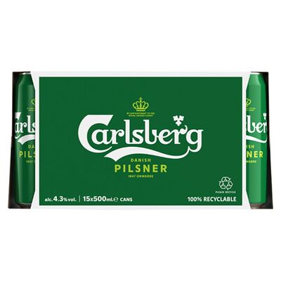 Carlsberg Lager Can Pack 15 x 500ml