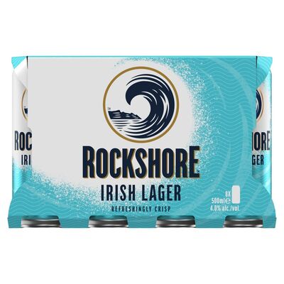 Rockshore Irish Lager Can Pack 8  x 500ml