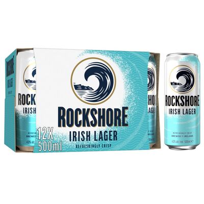 Rockshore Irish Lager Can 12 Pack 500ml