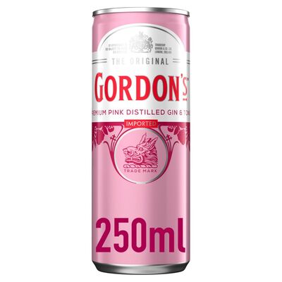 Gordons Pink Gin & Tonic Can Pack 4 x 250ml