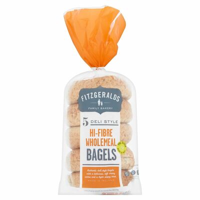 Fitzgeralds Wholemeal Bagels 5 Pack 425g