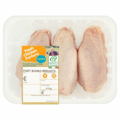 Centra Irish Chicken Portions Part Boned Breasts 610g