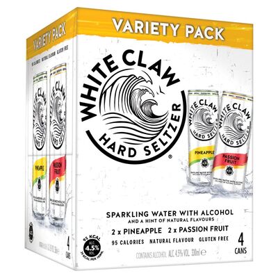 White Claw Pineapple & Passionfruit Can Pack 4 x 330ml