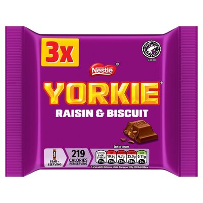 Yorkie Raisin & Buscuit Bar 3 Pack 138g