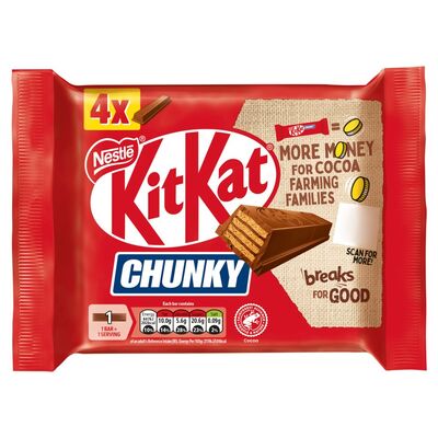 Nestlé Kit Kat Chunky Milk Chocolate Bar 4 Pack 40g