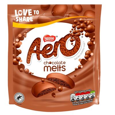 Nestlé  Aero Melts Chocolate Sharing Bag  92g 