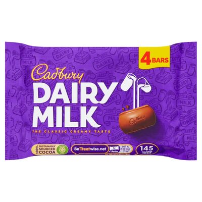 Cadbury Dairy Milk 4 Pack 108.8g