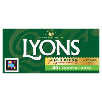 Lyons Gold Blend Tea 40 Bags 116g