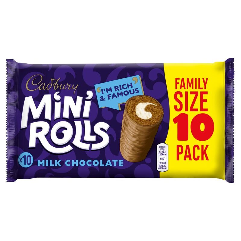 Cadbury 10 Milk Chocolate Mini Rolls