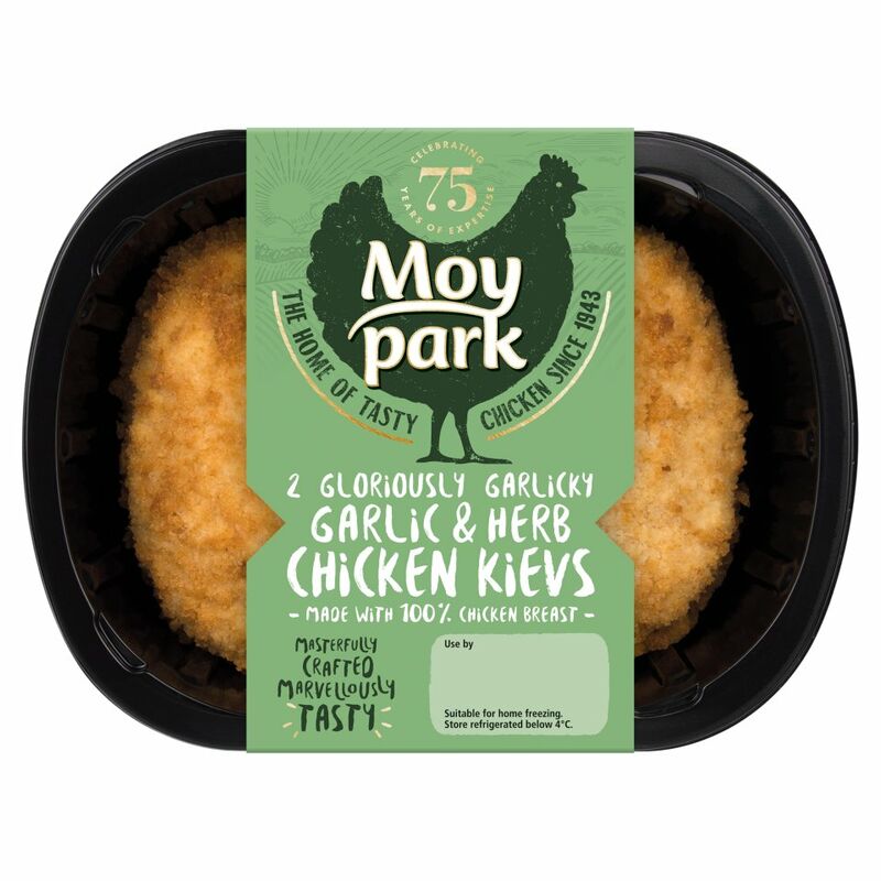 Moy Park 2 Gloriously Garlicky Garlic & Herb Chicken Kievs 260g
