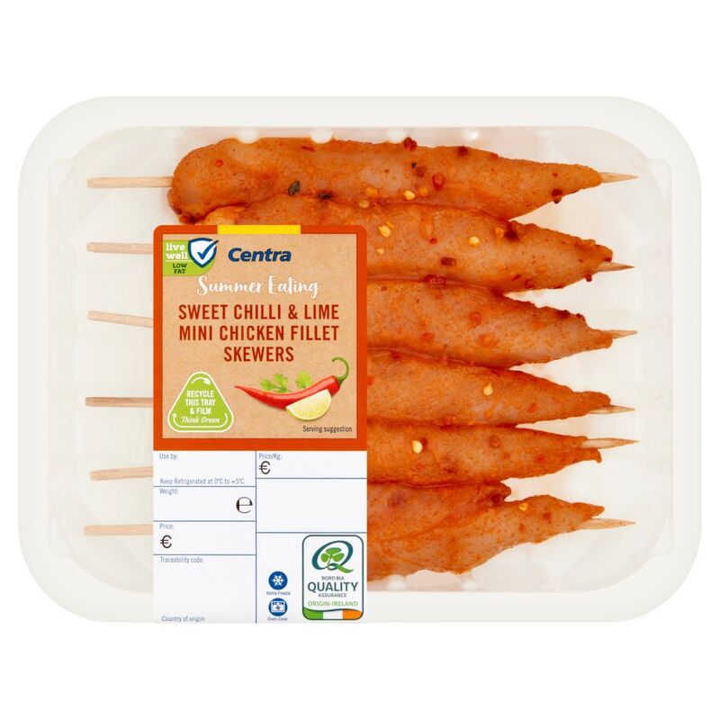 Centra Sweet Chilli & Lime Mini Chicken Fillet Skewers 300g