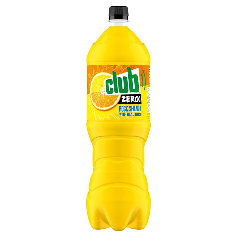 Club Zero Sugar Rock Shandy with Real Bits Bottle 1.75 Litres