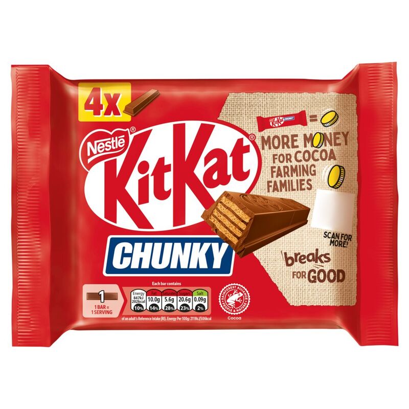 KitKat Chunky Bars 4 x 40g (160g)