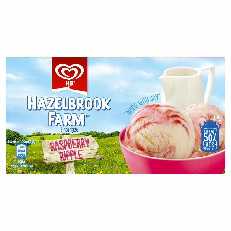 Hazelbrook Farm Raspberry Ripple Ice Cream Dessert 568ml